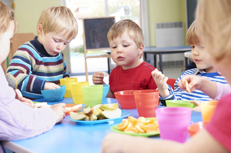Children playing in a nursery setting