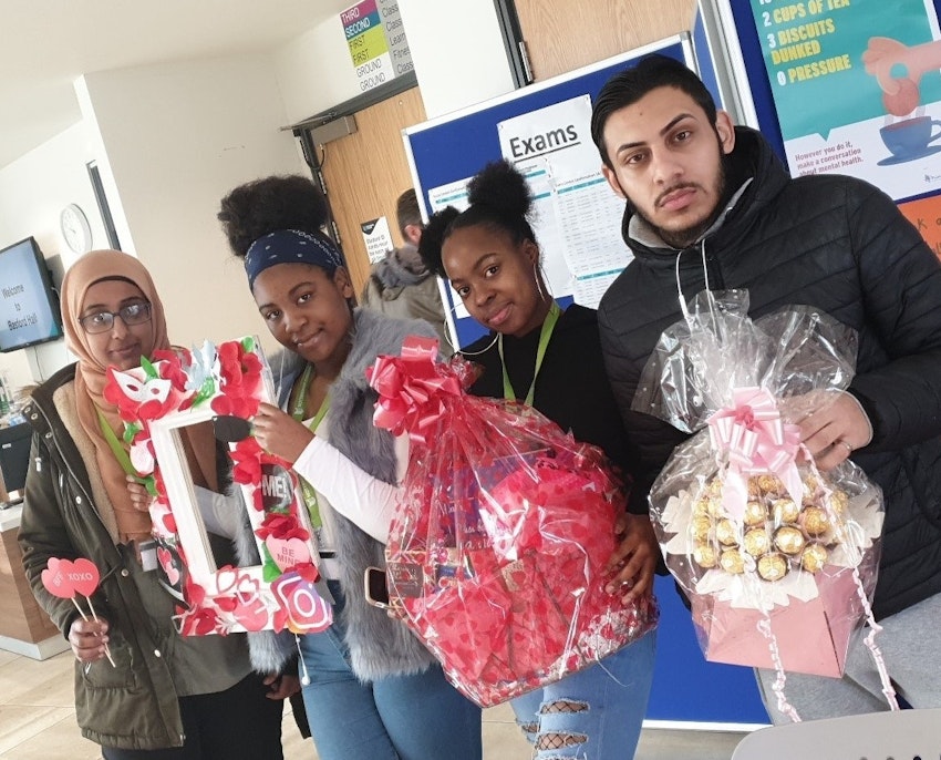 Career Pathways students during the raffle