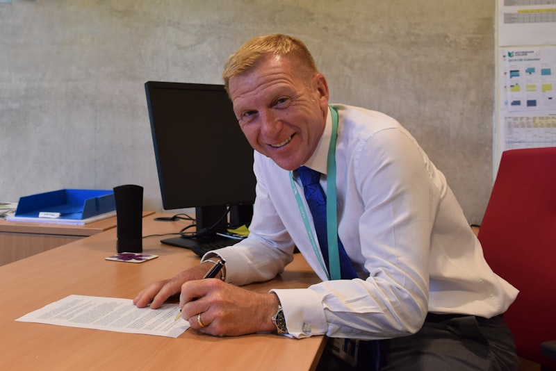 Nottingham College CEO John van de Laarschot signed the charter on behalf of the College